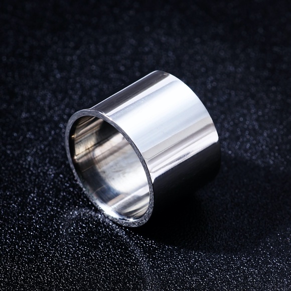 Titanium & Stainless Steel Band Men Womens Ring Fashion Jewelry - Picture 3 of 9